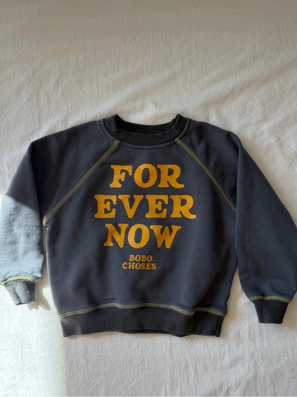 Bobo Choses “For Ever Now” Graphic Sweatshirt Kids 6-7Y Grey
